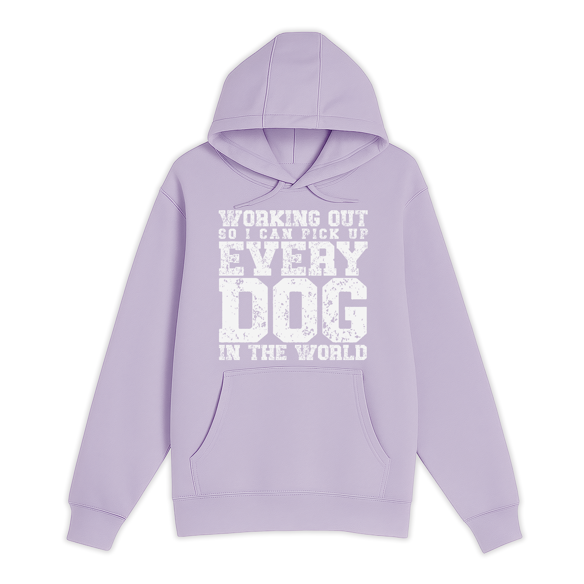 Unisex Small Lilac Pullover Hooded Sweatshirt