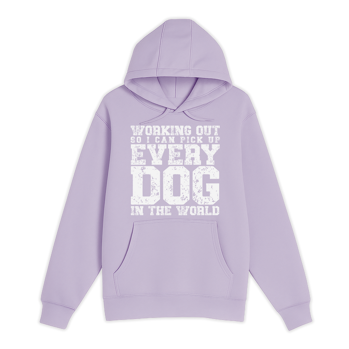 Unisex Small Lilac Pullover Hooded Sweatshirt
