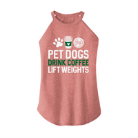 Womens X-Small Light Pink Rocker Tank Top