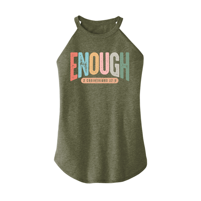 Womens X-Small Military Green Rocker Tank Top