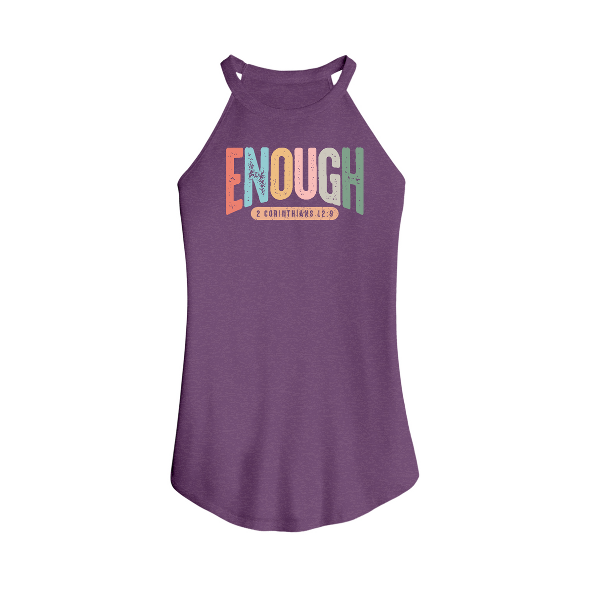 Fitness Tee Co. | Enough Fitted Rocker Women's Tank | Women's Fitted ...