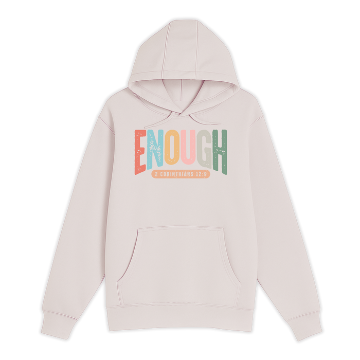 Unisex Small Light Pink Pullover Hooded Sweatshirt