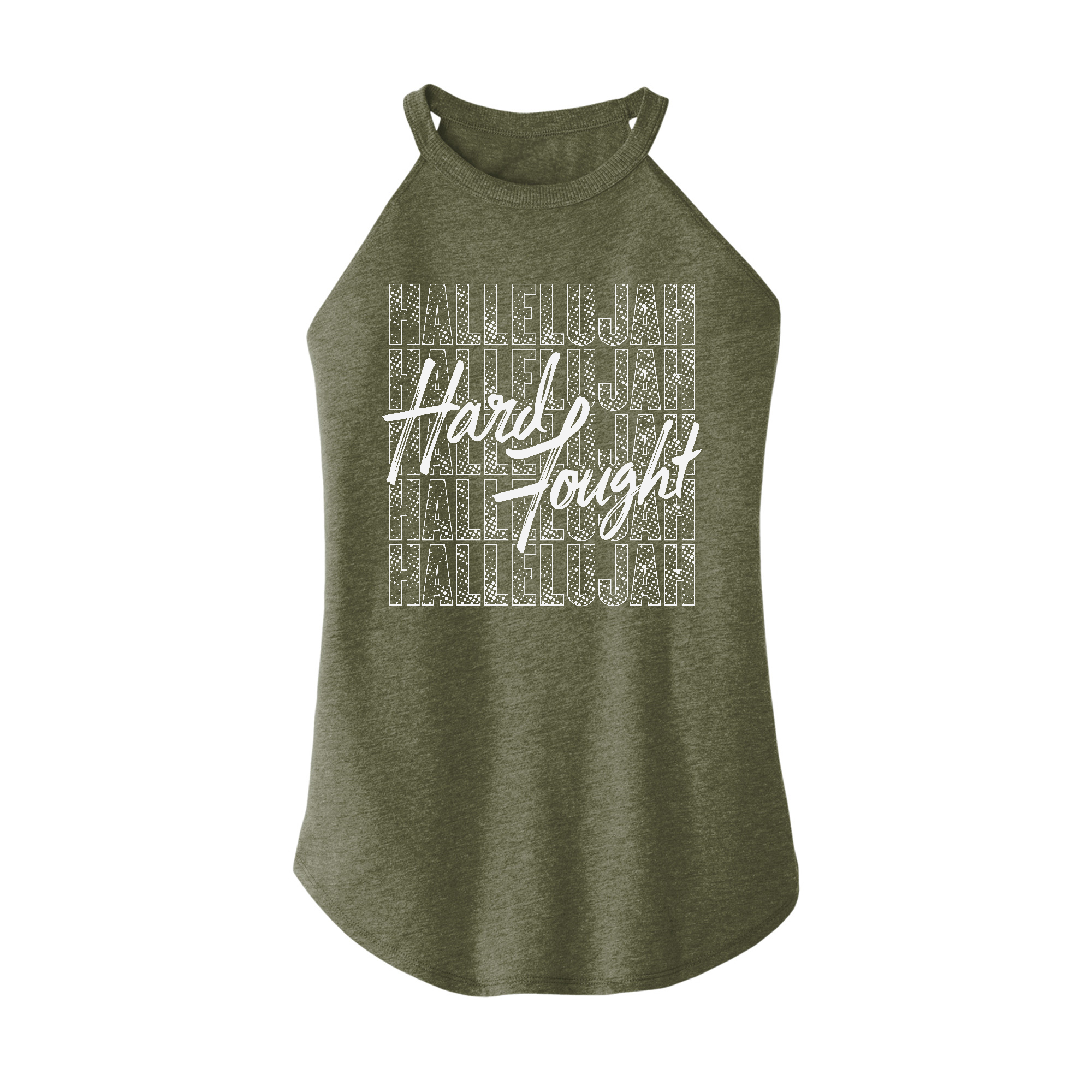 Womens X-Small Military Green Rocker Tank Top