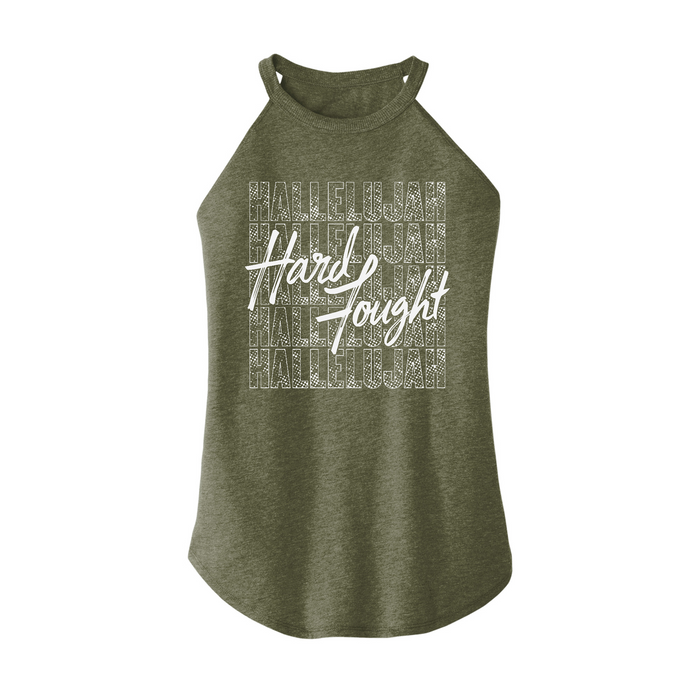 Womens X-Small Military Green Rocker Tank Top