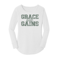 Womens X-Small White Long Sleeve Tunic Tee