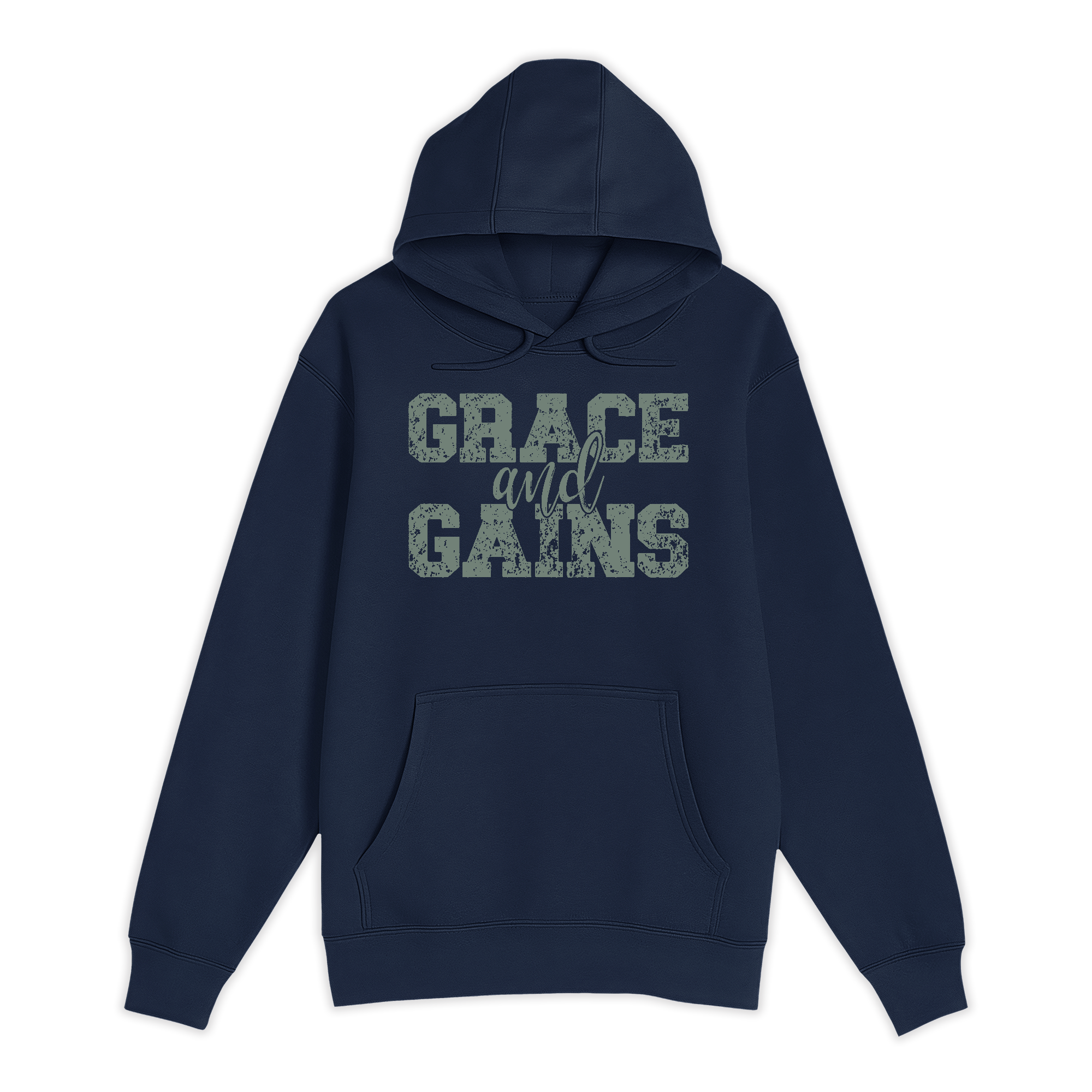 Unisex Small Navy Pullover Hooded Sweatshirt