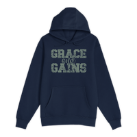 Unisex Small Navy Pullover Hooded Sweatshirt