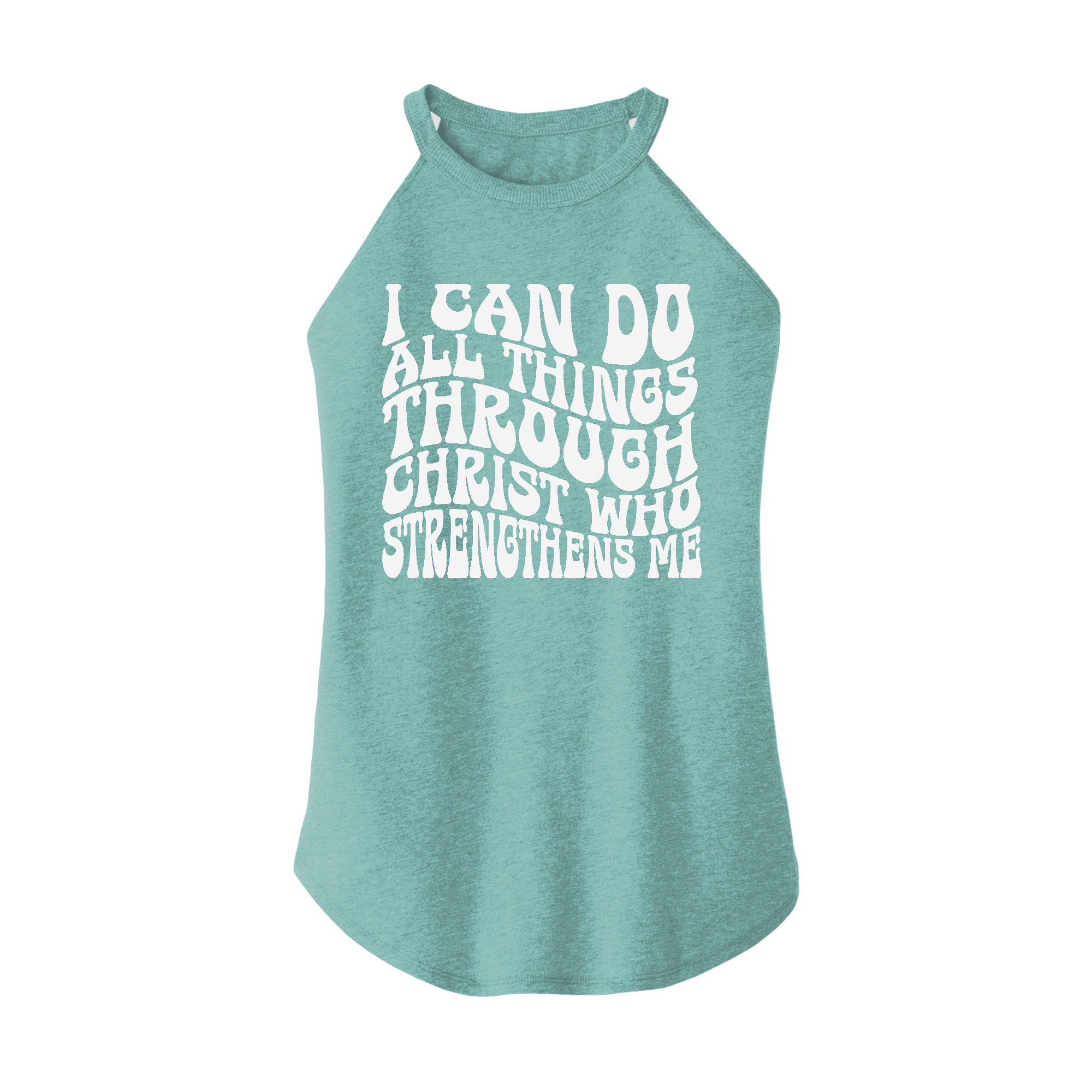 Womens X-Small Teal Rocker Tank Top