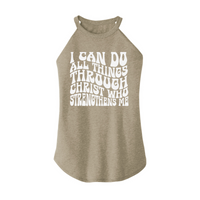 Womens X-Small Sand Rocker Tank Top