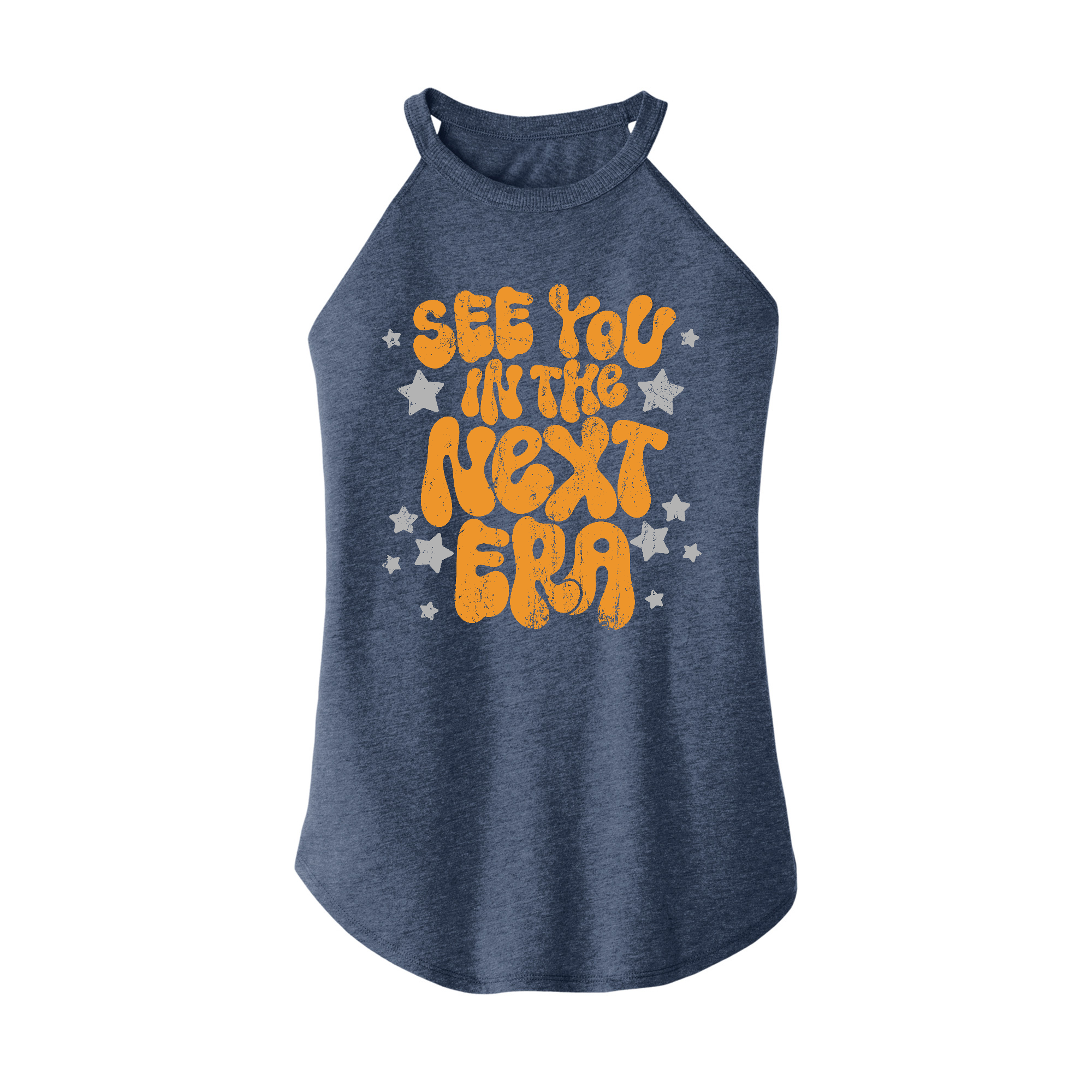 Womens X-Small Navy Heather Rocker Tank Top
