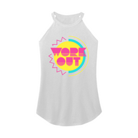 Womens X-Small White Rocker Tank Top