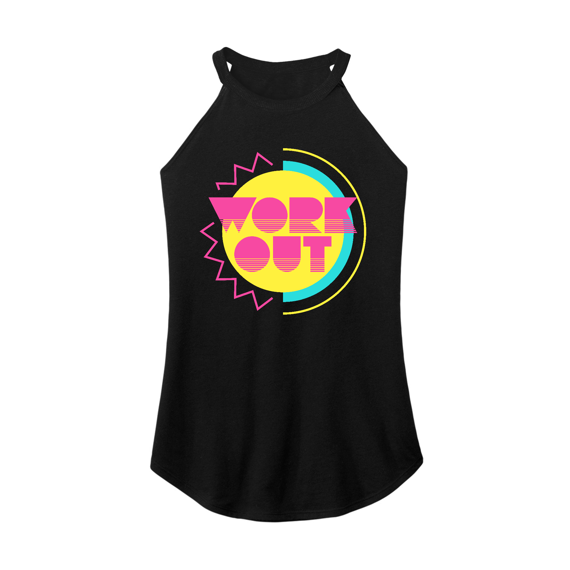 Womens X-Small Black Rocker Tank Top