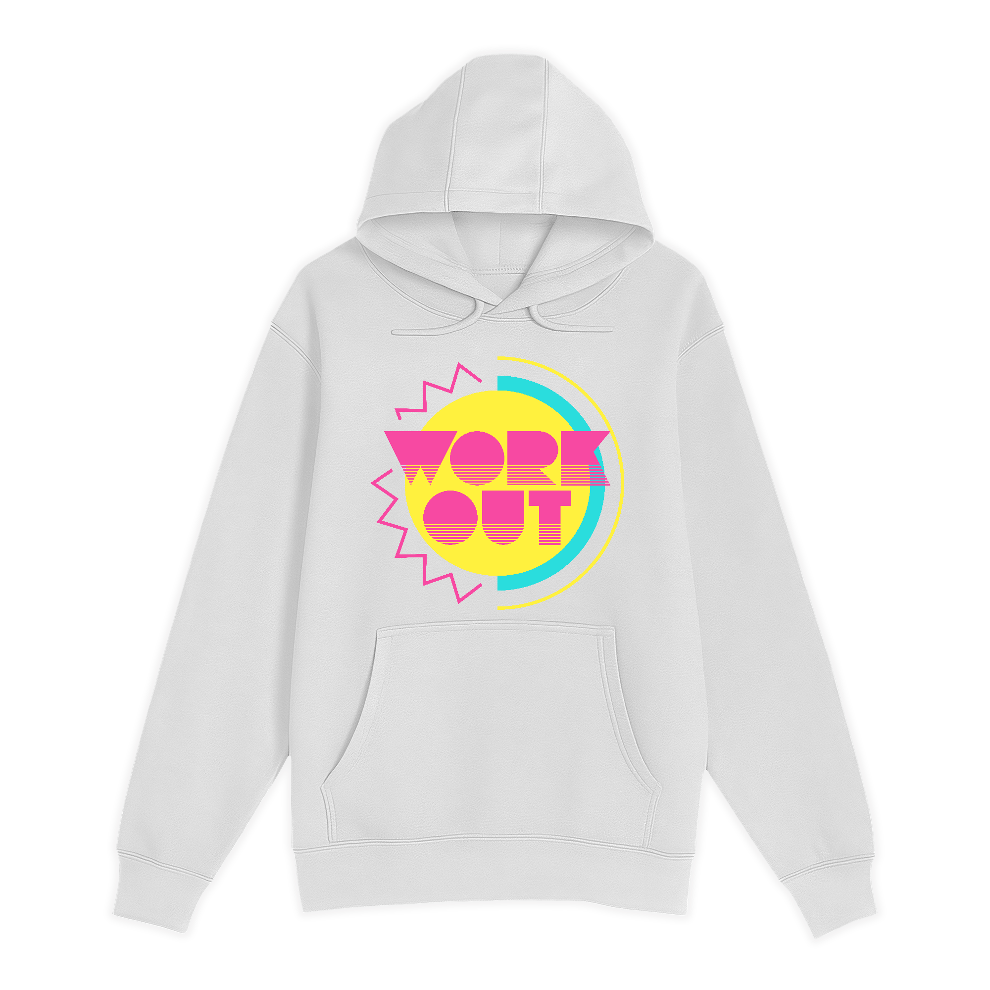 Unisex Small White Pullover Hooded Sweatshirt