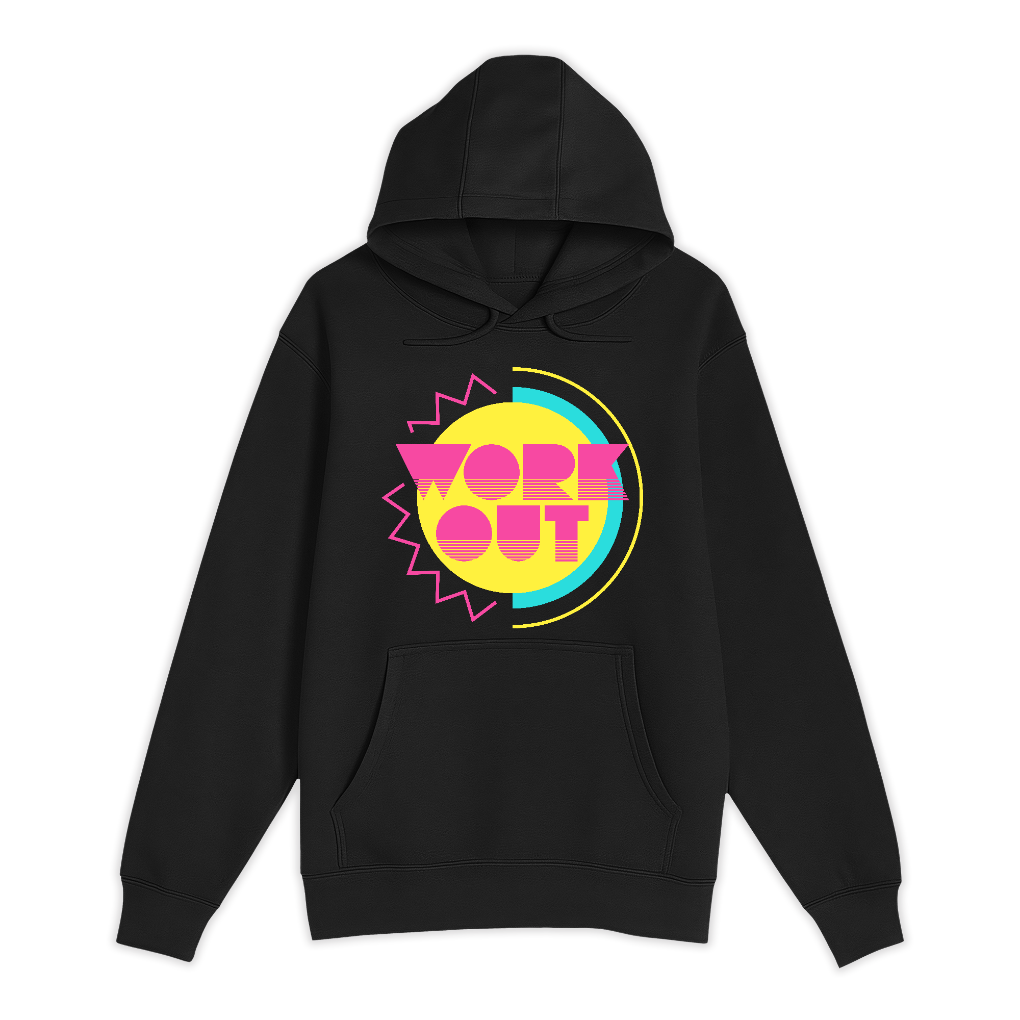 Unisex Small Black Pullover Hooded Sweatshirt