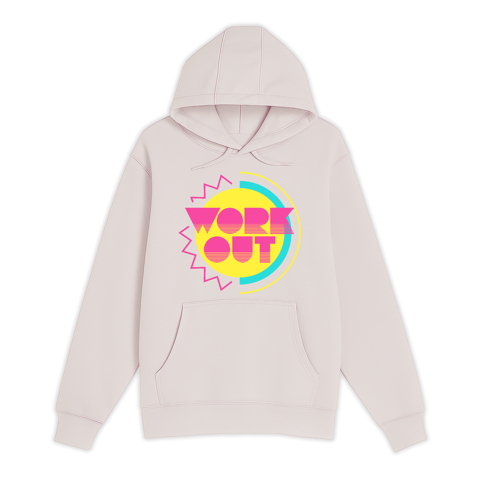 Unisex Small Light Pink Pullover Hooded Sweatshirt
