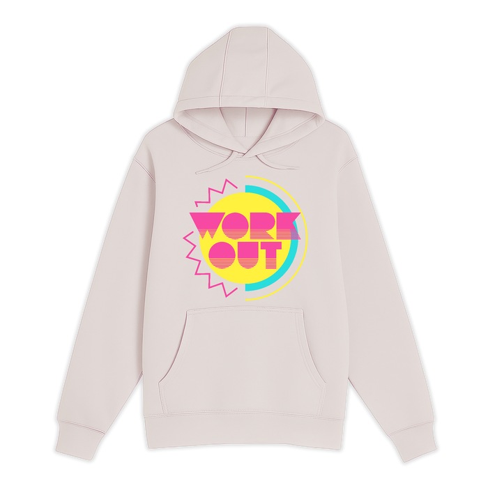 Unisex Small Light Pink Pullover Hooded Sweatshirt