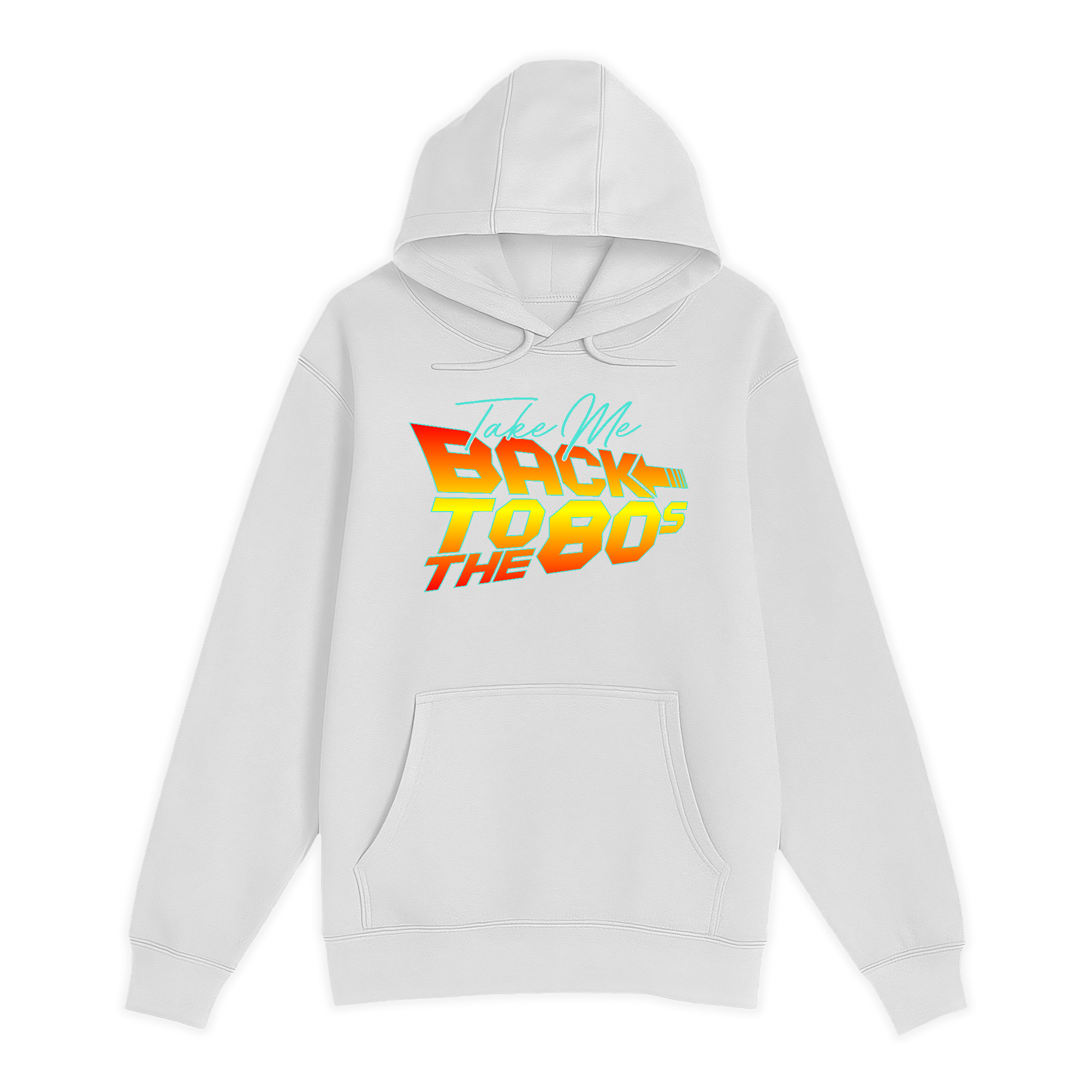 Unisex Small White Pullover Hooded Sweatshirt