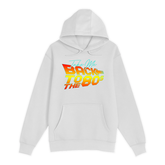 Unisex Small White Pullover Hooded Sweatshirt