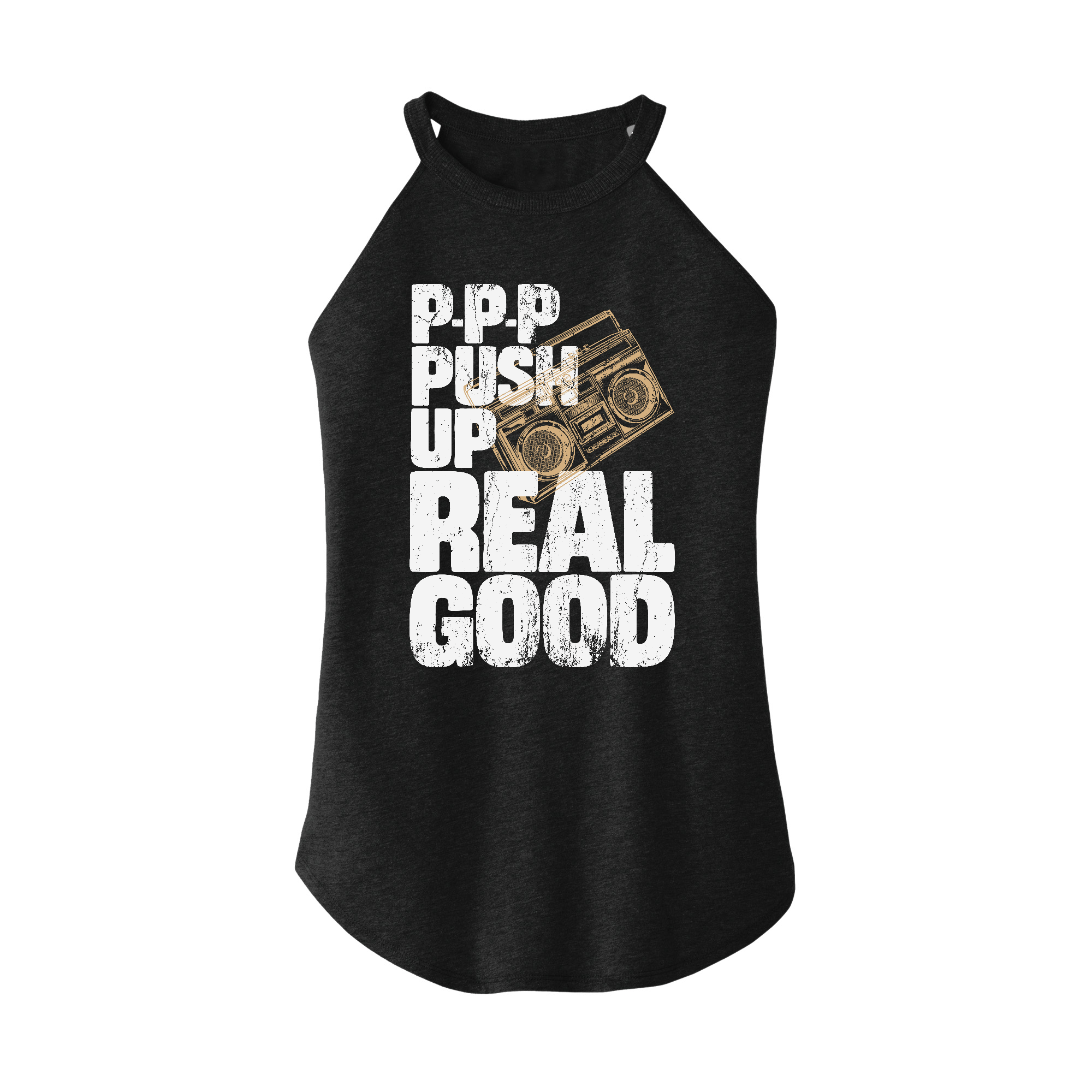 Womens X-Small Dark Heather Gray Rocker Tank Top