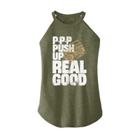 Womens X-Small Military Green Rocker Tank Top