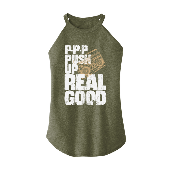 Womens X-Small Military Green Rocker Tank Top