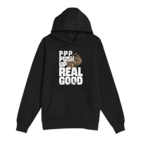 Unisex Small Black Pullover Hooded Sweatshirt
