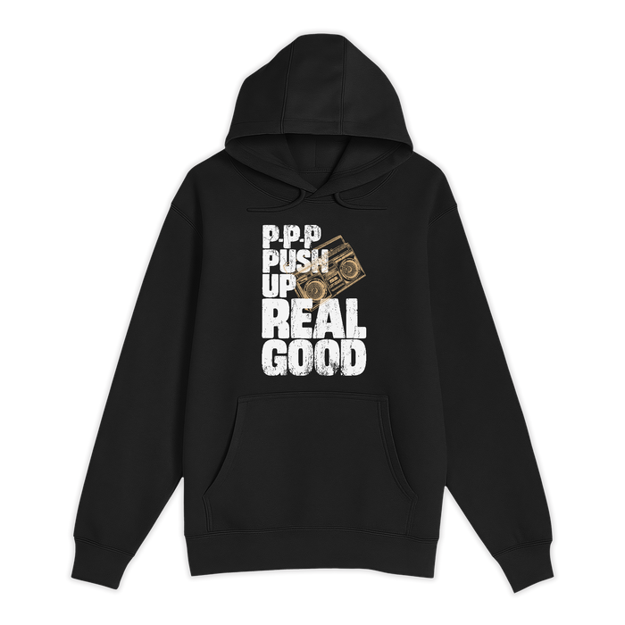 Unisex Small Black Pullover Hooded Sweatshirt