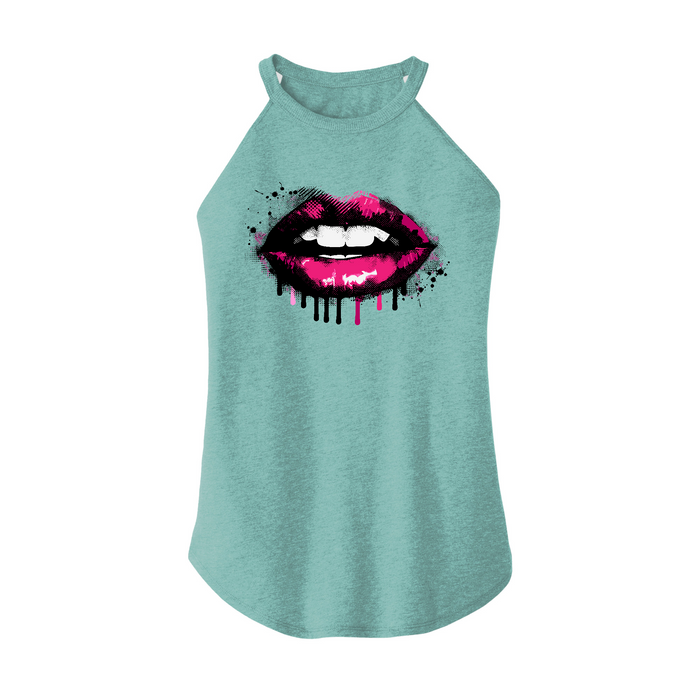 Womens X-Small Teal Rocker Tank Top