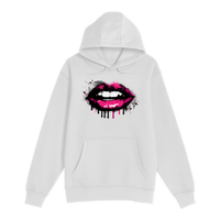 Unisex Small White Pullover Hooded Sweatshirt