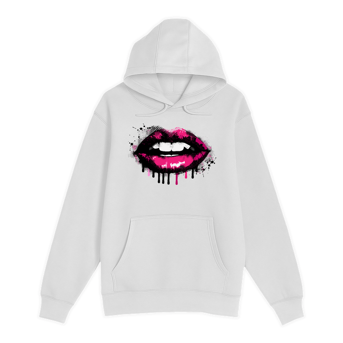 Unisex Small White Pullover Hooded Sweatshirt