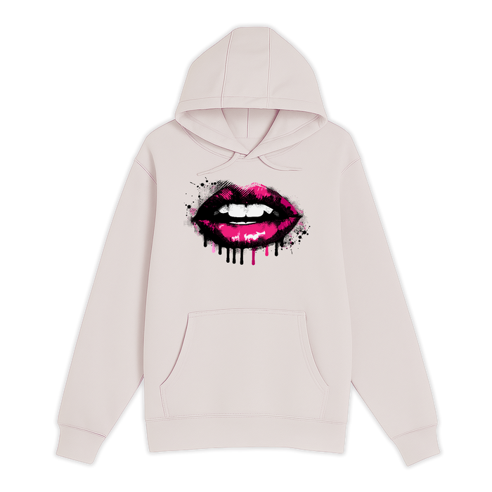 Unisex Small Light Pink Pullover Hooded Sweatshirt