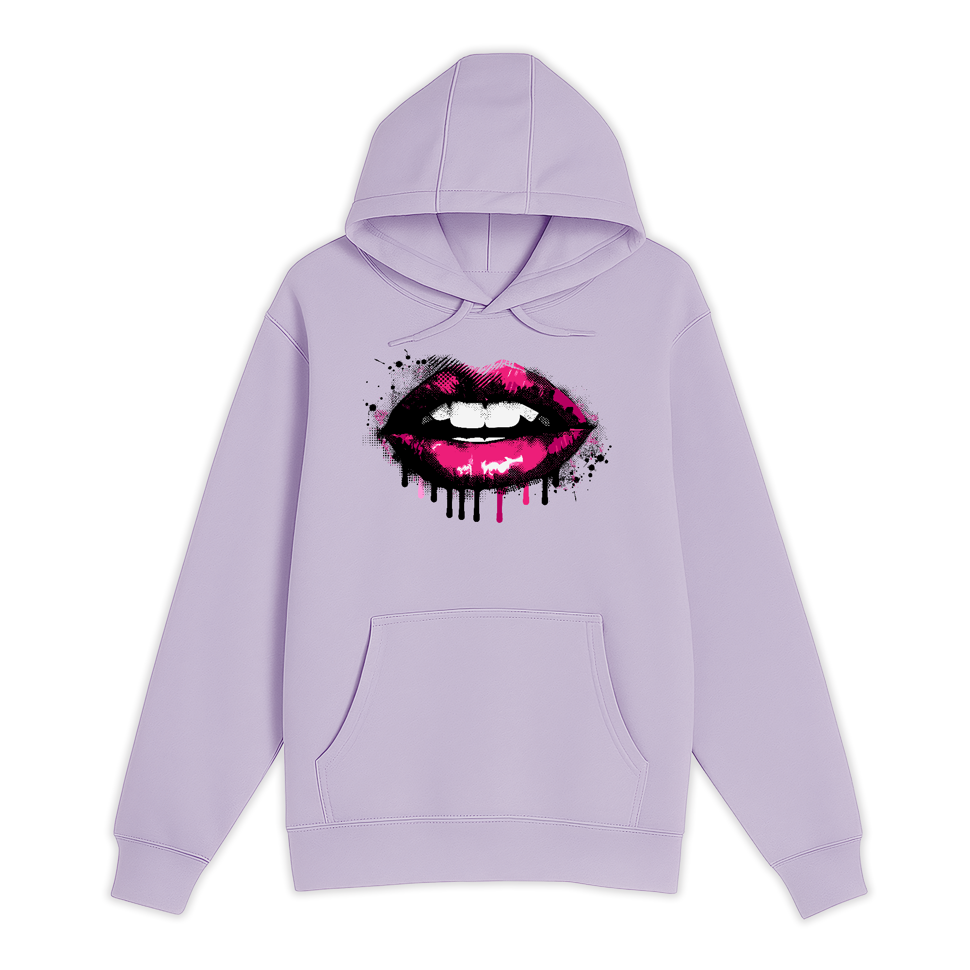 Unisex Small Lilac Pullover Hooded Sweatshirt