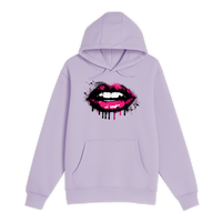 Unisex Small Lilac Pullover Hooded Sweatshirt