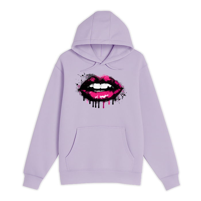 Unisex Small Lilac Pullover Hooded Sweatshirt