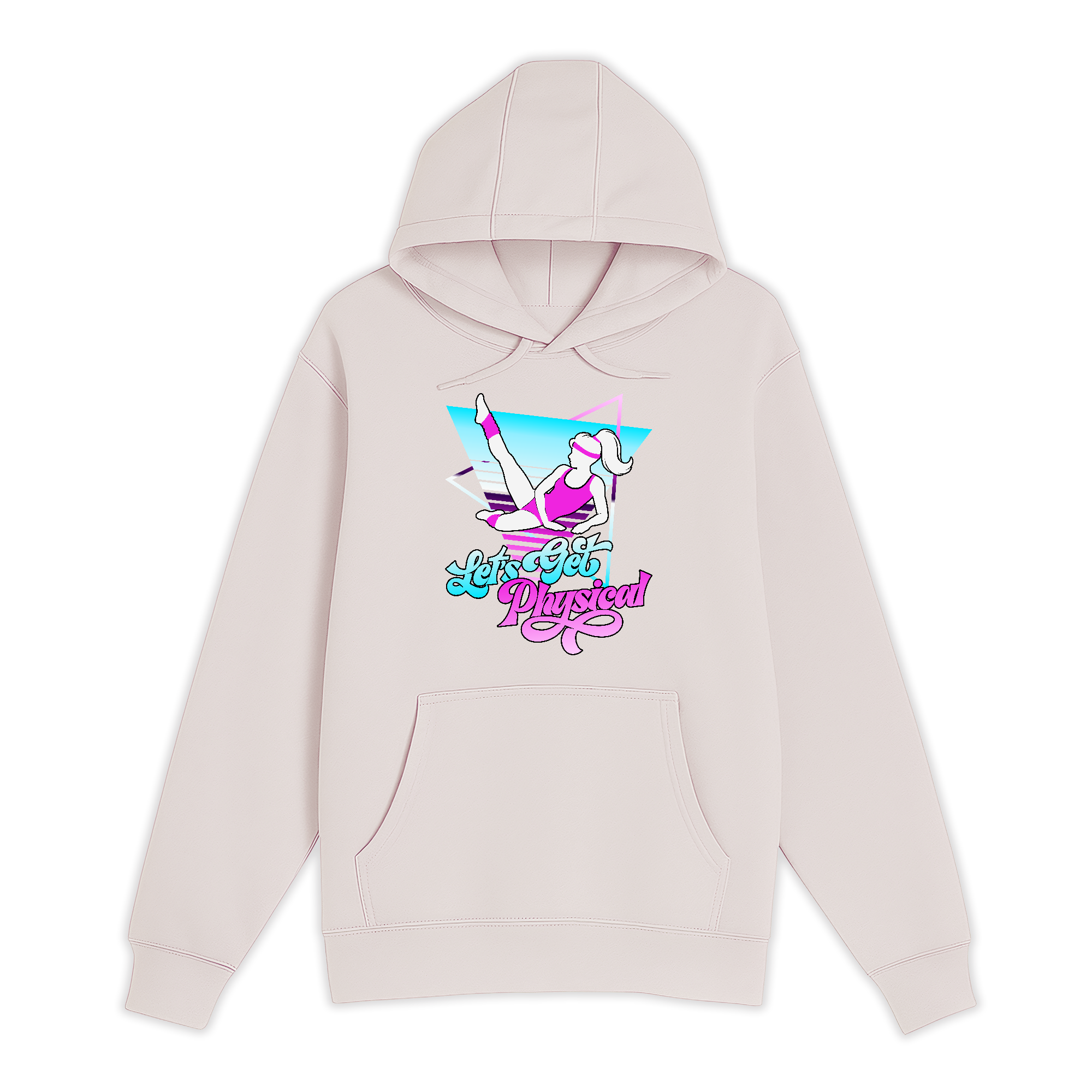Unisex Small Light Pink Pullover Hooded Sweatshirt