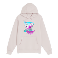 Unisex Small Light Pink Pullover Hooded Sweatshirt