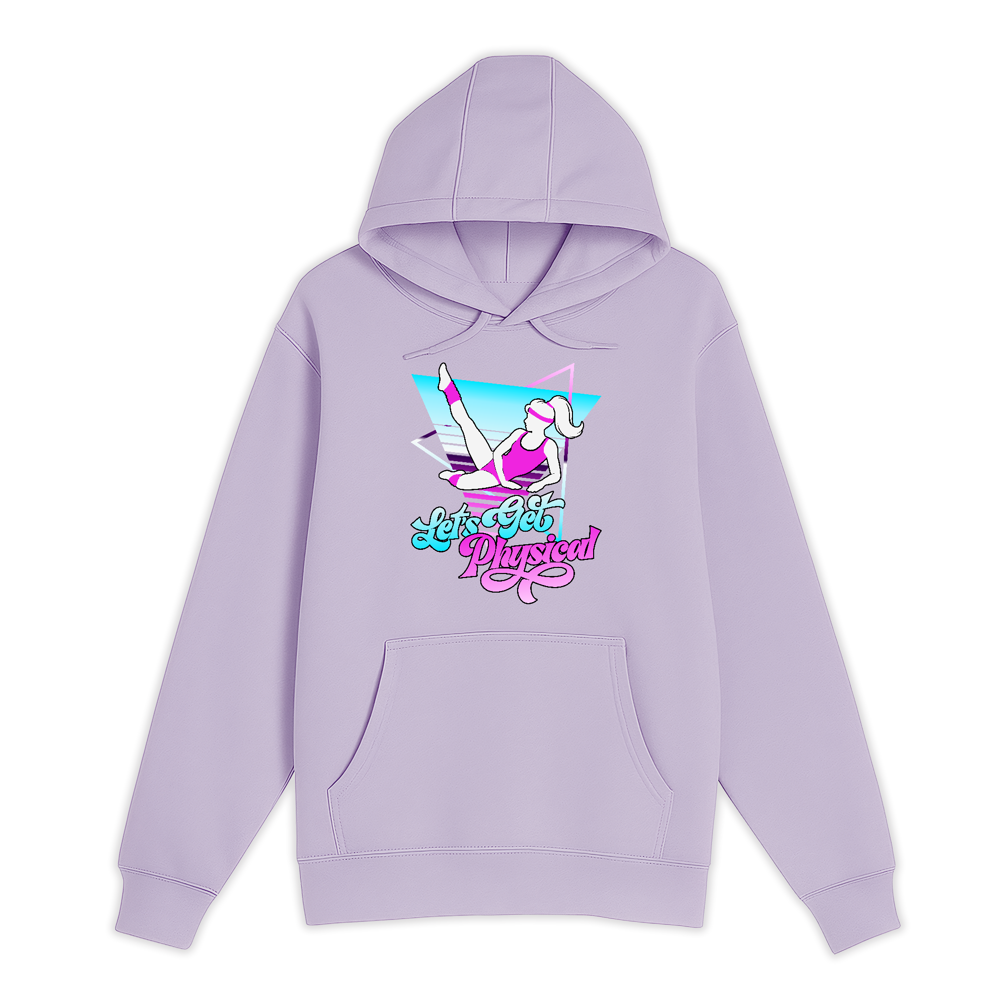 Unisex Small Lilac Pullover Hooded Sweatshirt