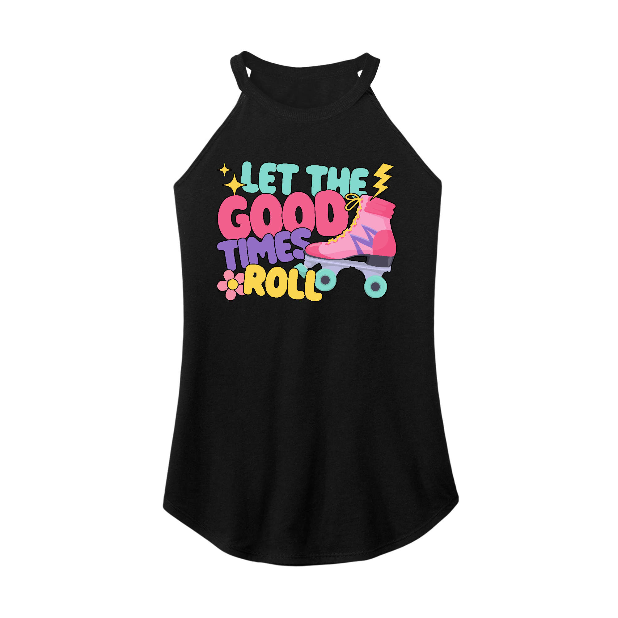 Womens X-Small Black Rocker Tank Top