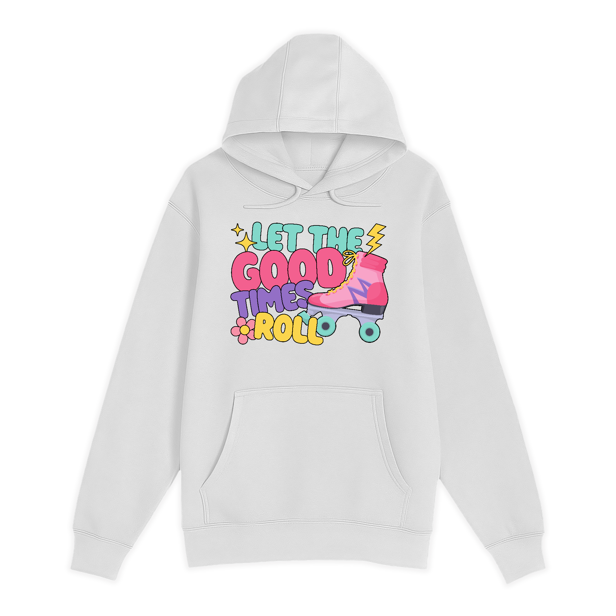 Unisex Small White Pullover Hooded Sweatshirt