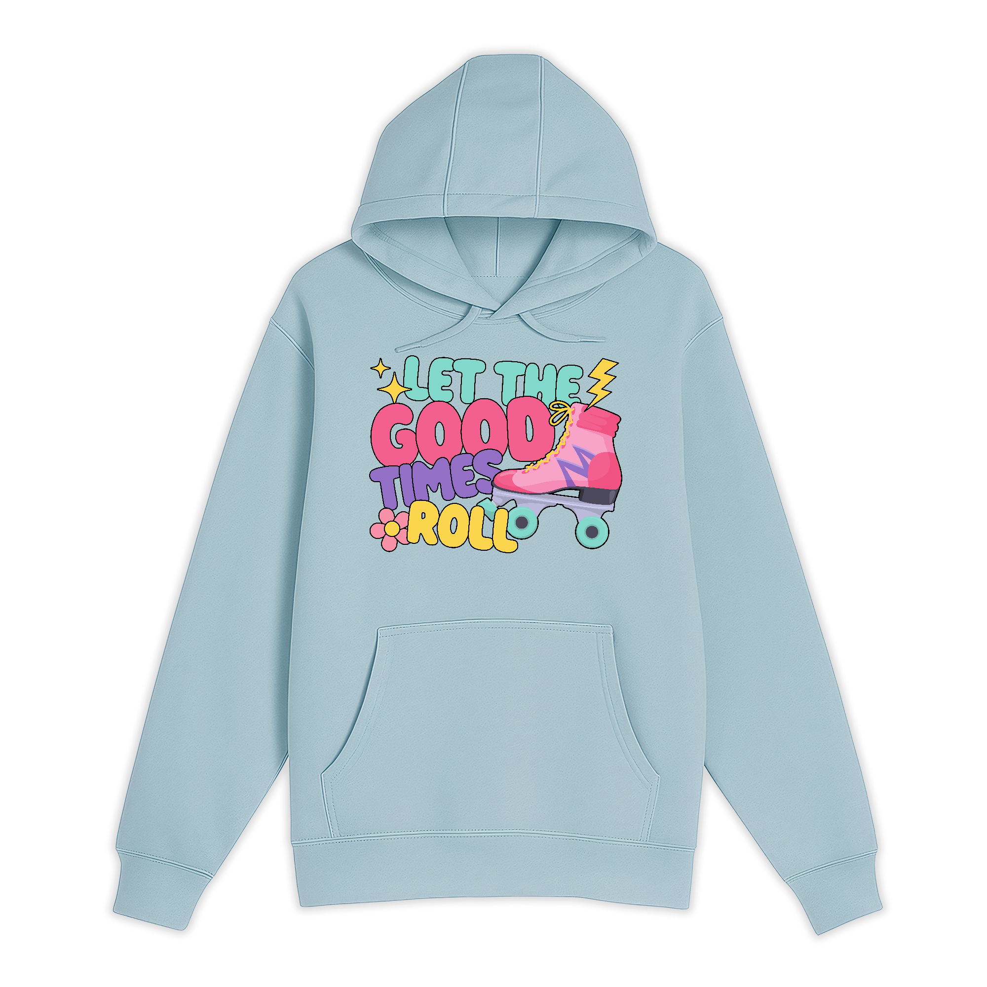 Unisex Small Blue Mist Pullover Hooded Sweatshirt