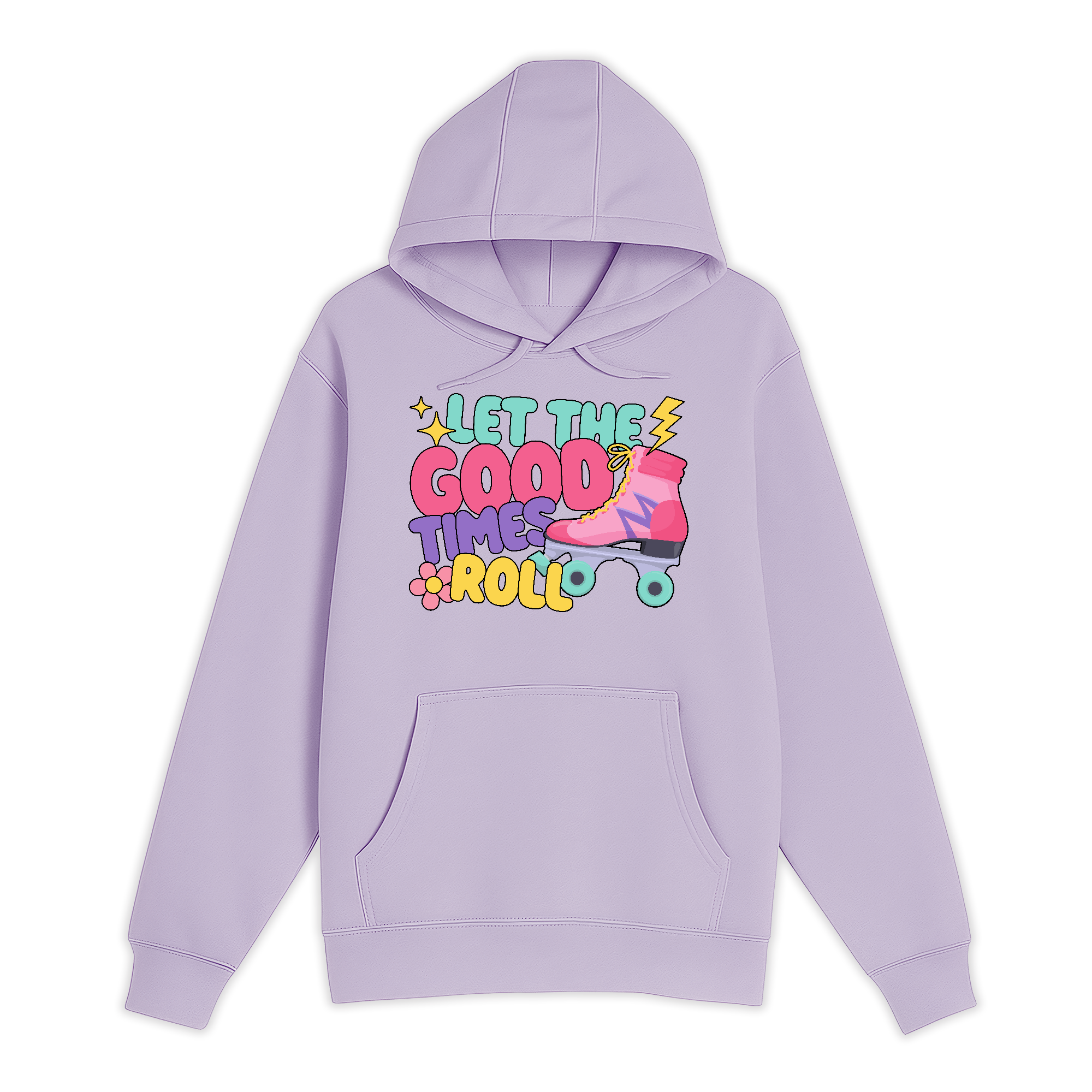 Unisex Small Lilac Pullover Hooded Sweatshirt