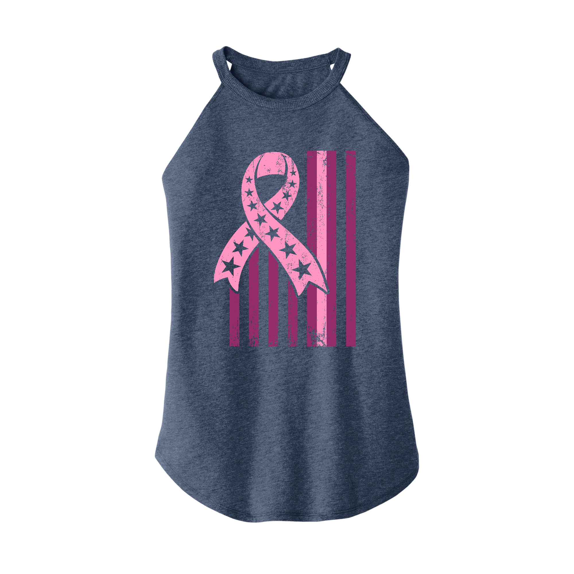 Womens X-Small Navy Heather Rocker Tank Top