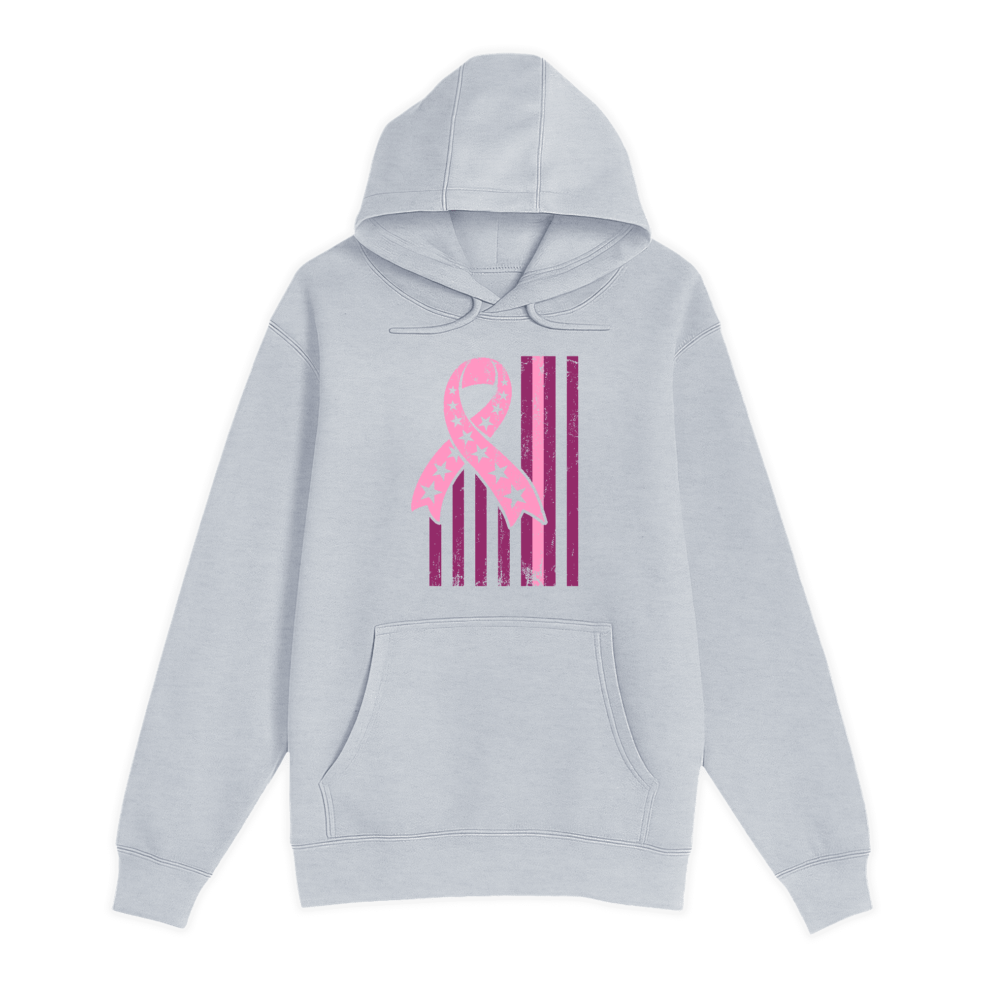 Breast Cancer Flag Pullover Hoodie