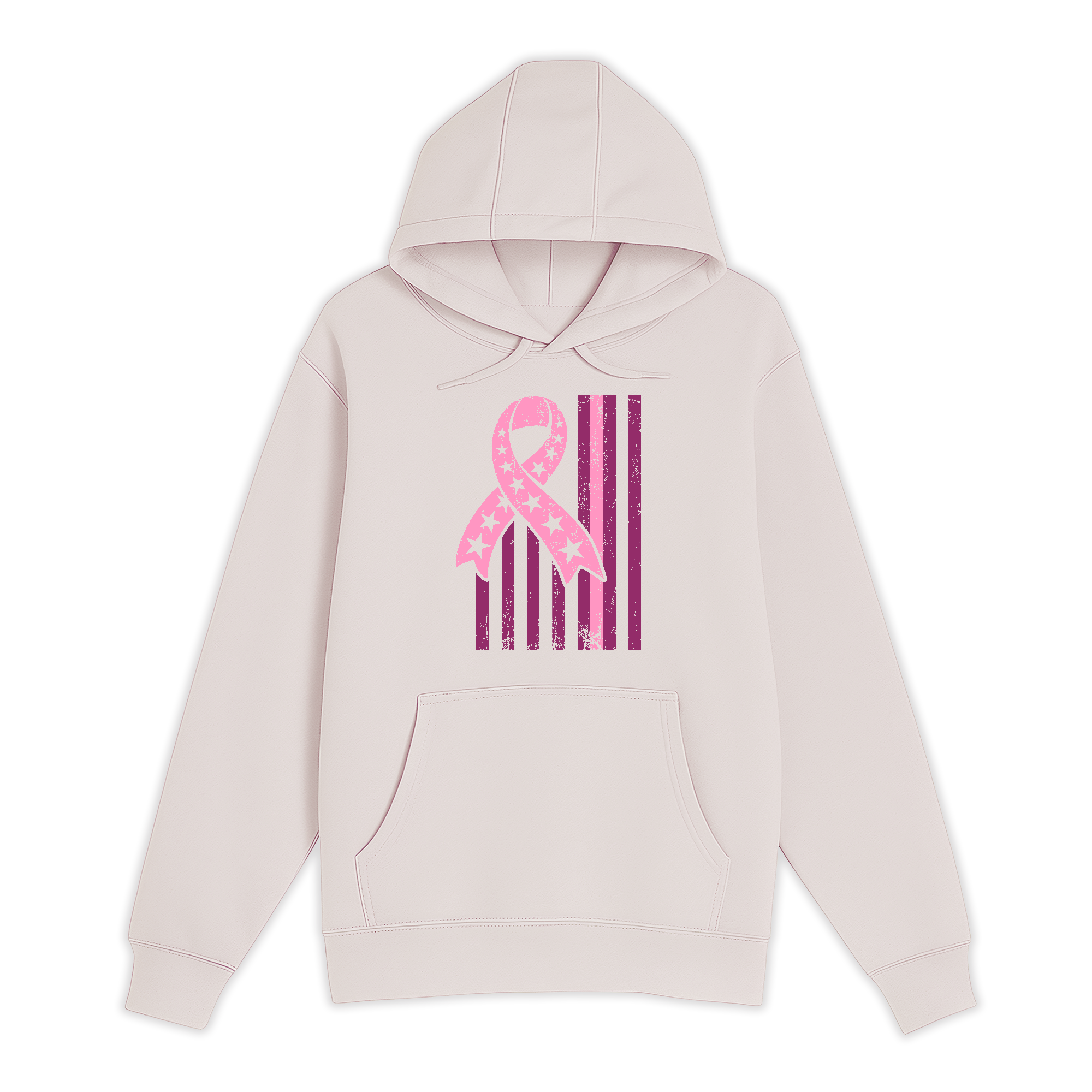 Unisex Small Light Pink Pullover Hooded Sweatshirt