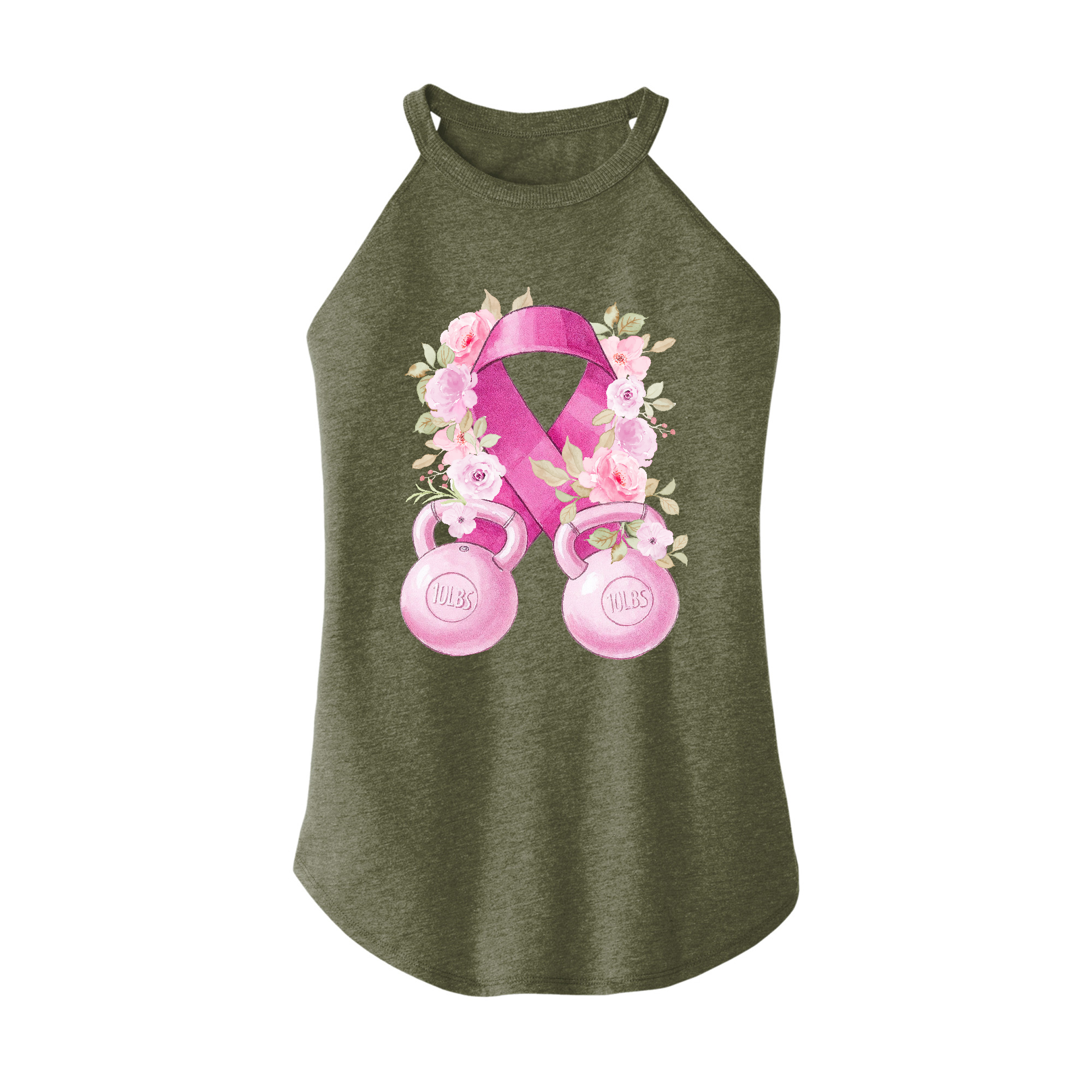 Womens X-Small Military Green Rocker Tank Top