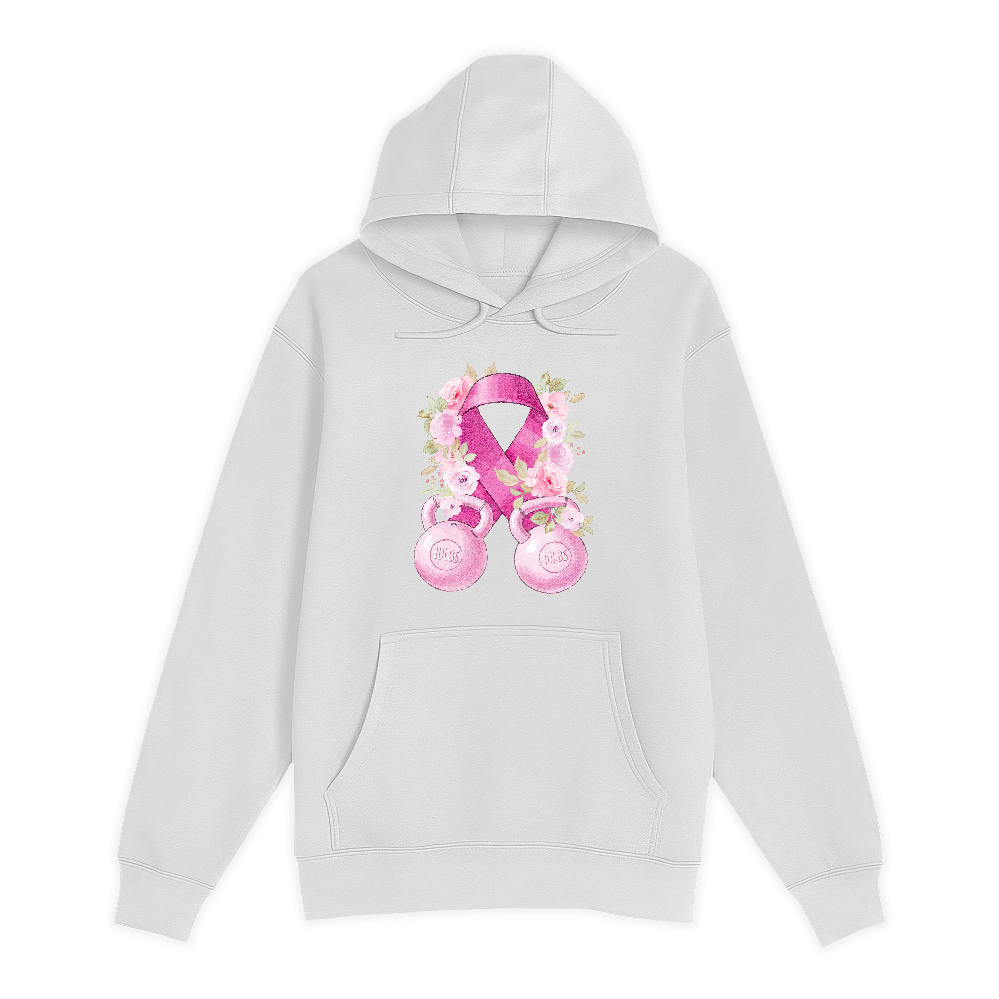 Unisex Small White Pullover Hooded Sweatshirt