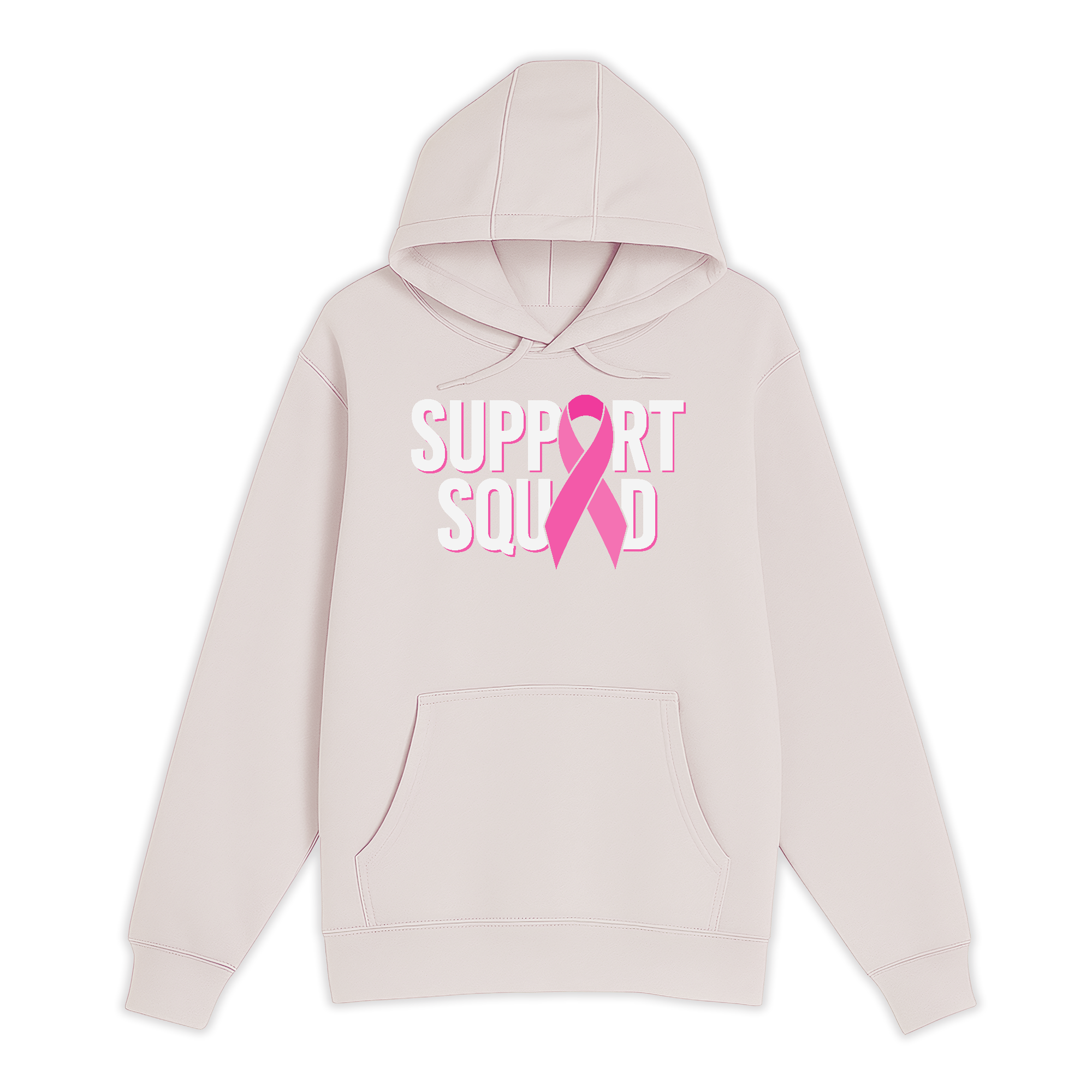 Unisex Small Light Pink Pullover Hooded Sweatshirt