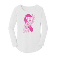 Womens X-Small White Long Sleeve Tunic Tee