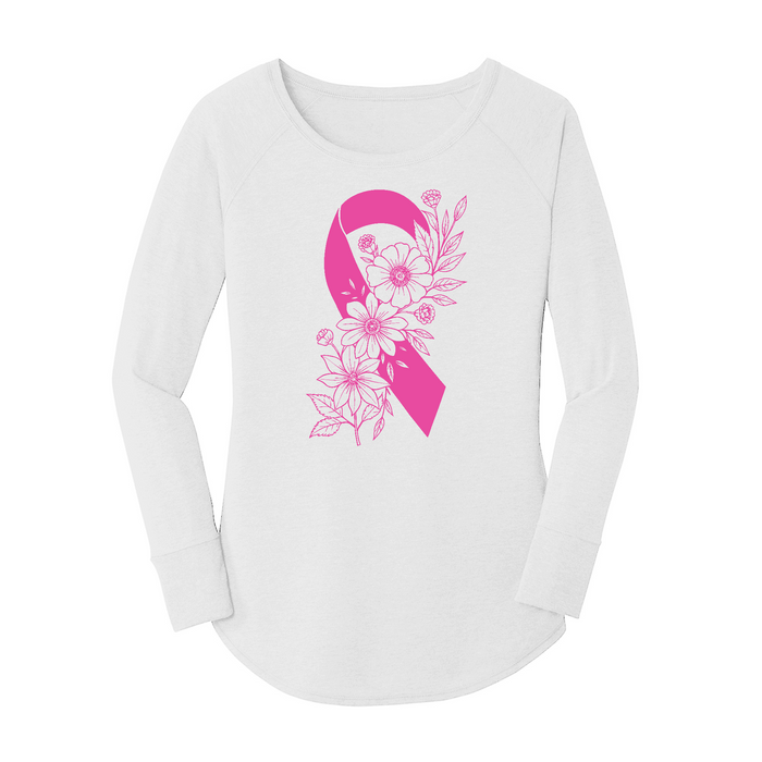 Womens X-Small White Long Sleeve Tunic Tee