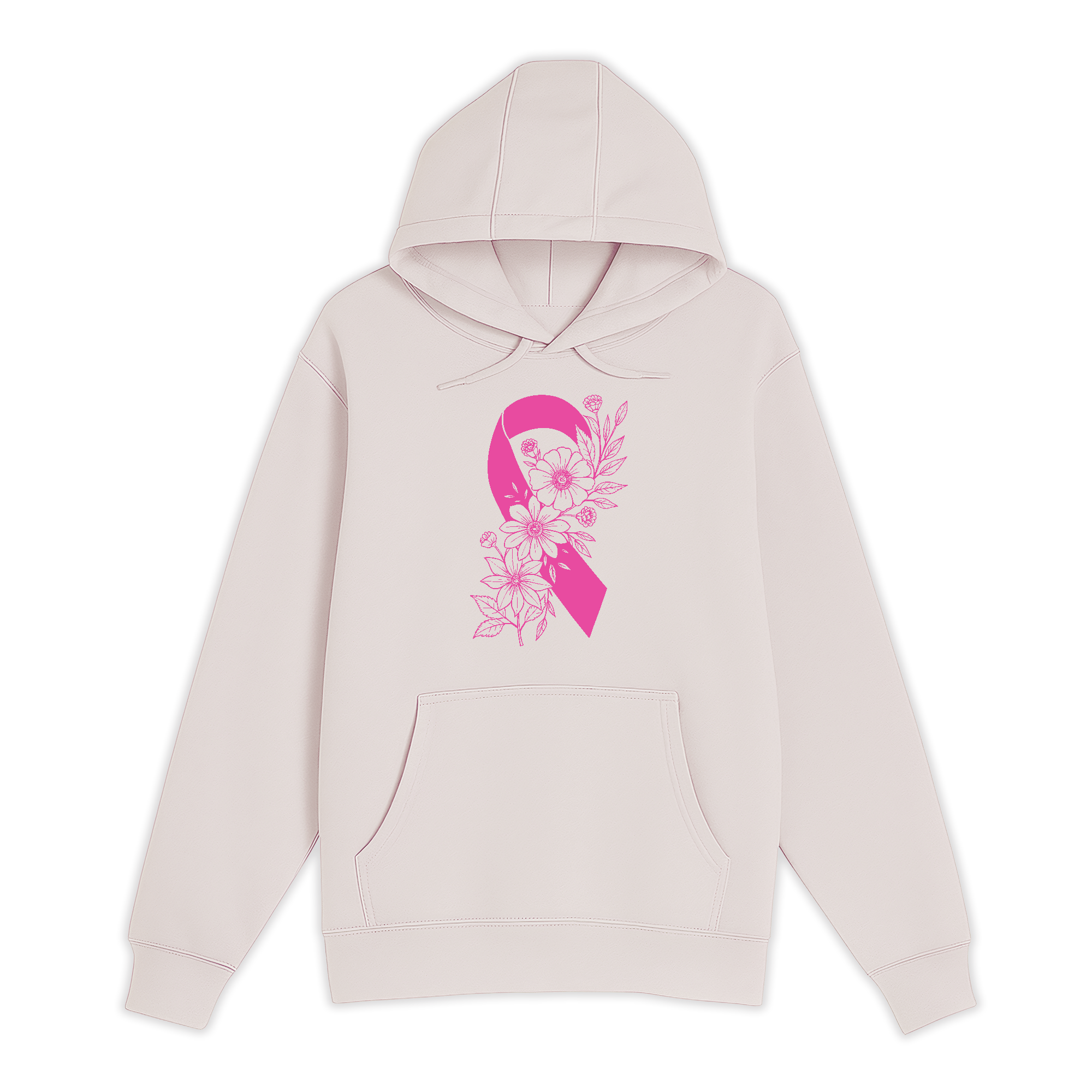 Unisex Small Light Pink Pullover Hooded Sweatshirt